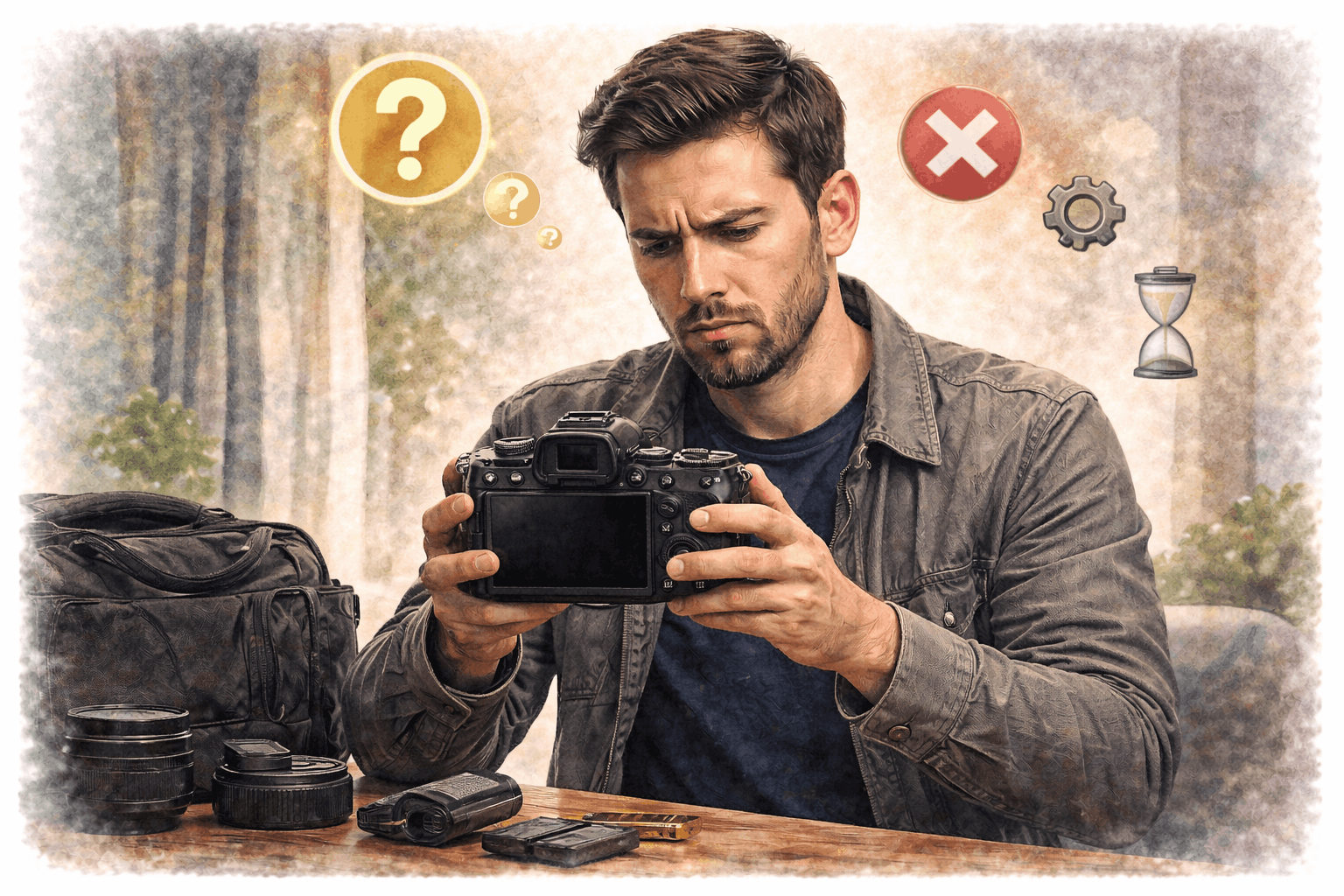 persona-confundida-camara-enciende-pantalla-negra-clinicamaras persona-confundida-camara-enciende-pantalla-negra-clinicamaras